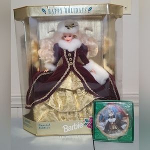 1996 Holiday Barbie with Porcelain Ornament